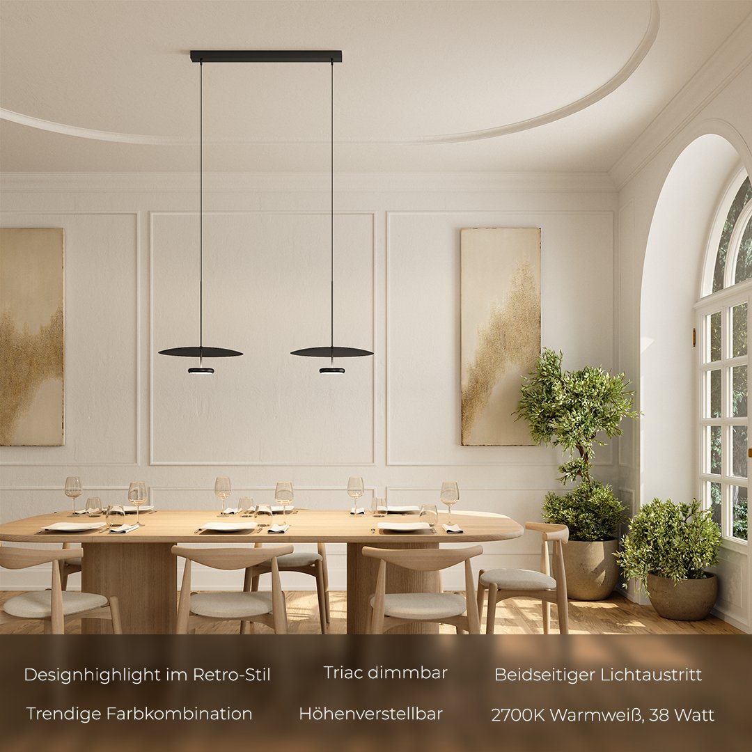 Moderne dimmbare LED-Deckenleuchte im Retro-Design – VeroLux