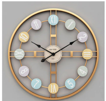 Vintage Bunte Wanduhr mit Modernem Design