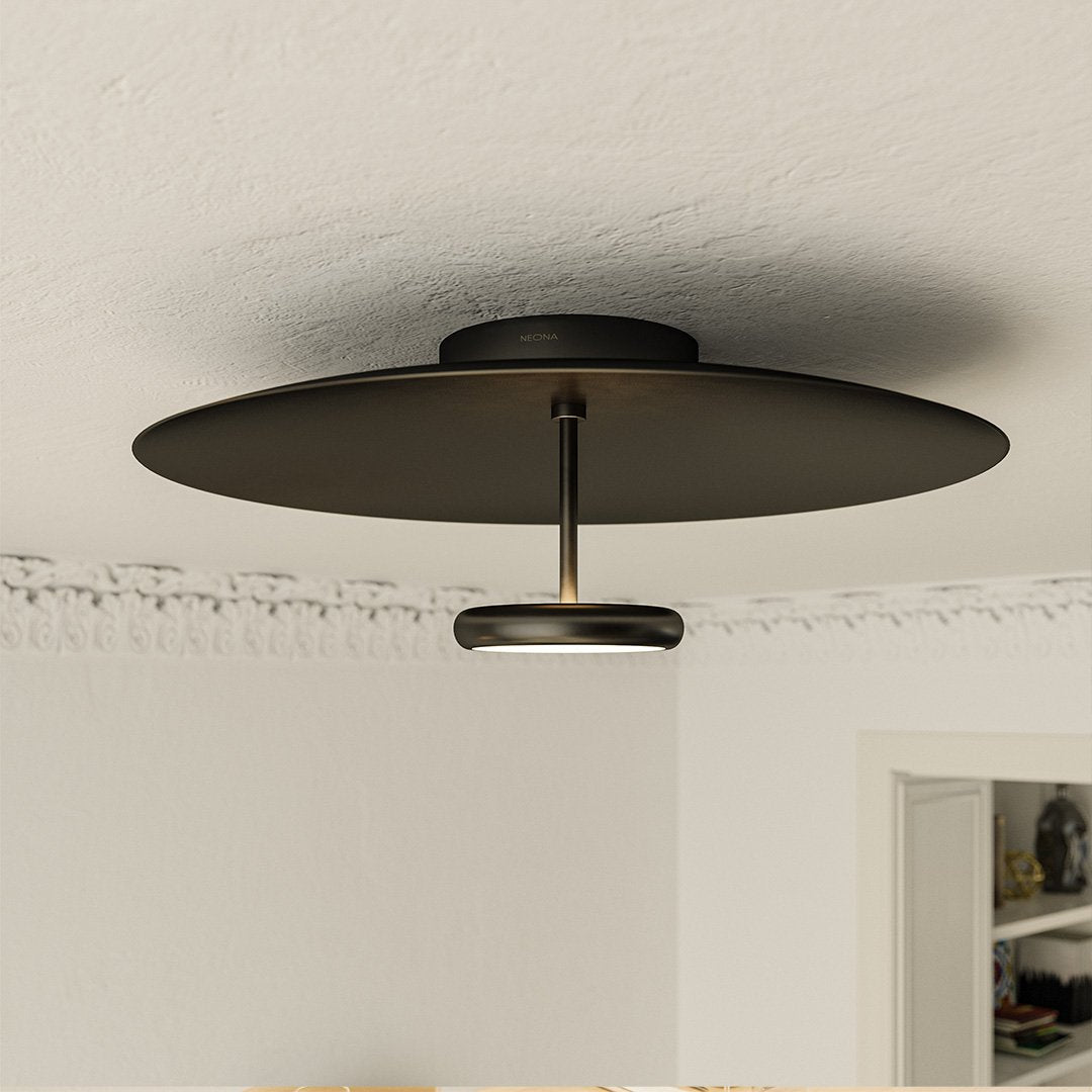 Moderne dimmbare LED-Deckenleuchte im Retro-Design – Lumora