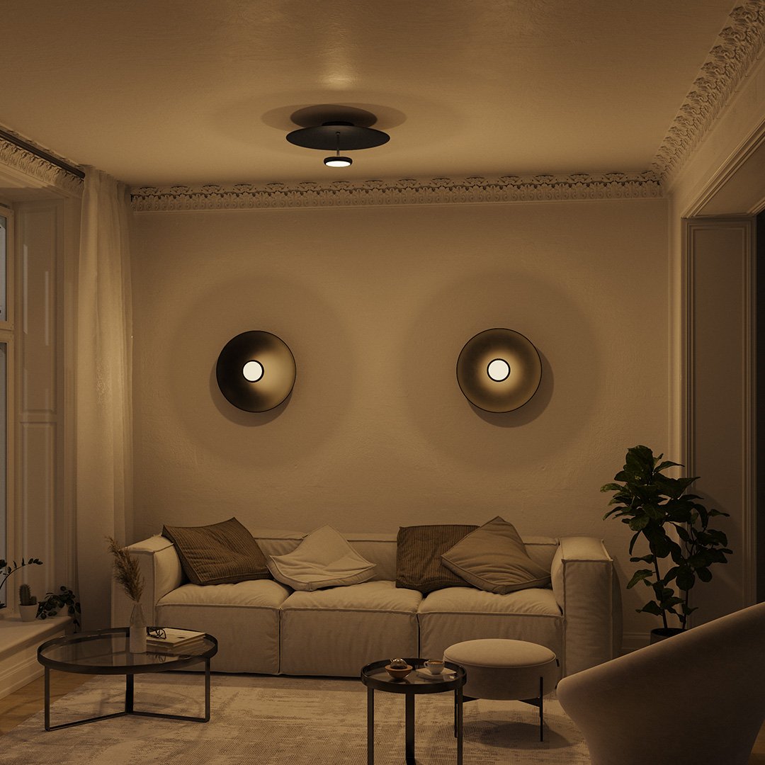 Moderne dimmbare LED-Deckenleuchte im Retro-Design – Lumora