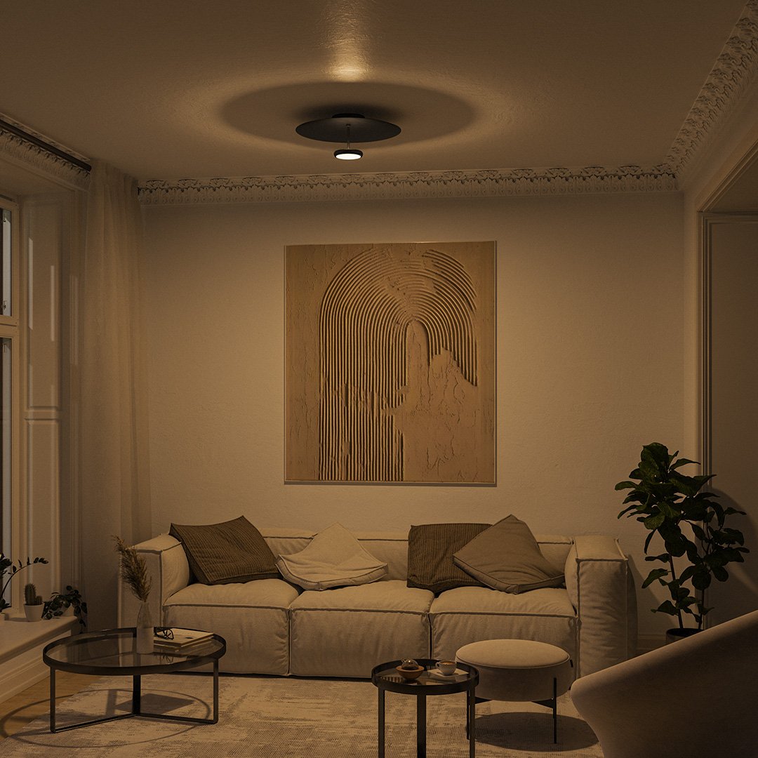 Moderne dimmbare LED-Deckenleuchte im Retro-Design – Lumora