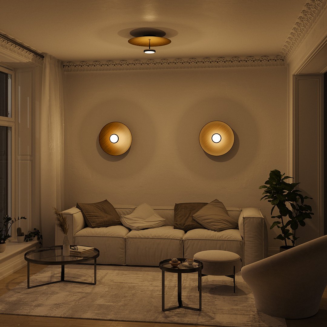 Moderne dimmbare LED-Deckenleuchte im Retro-Design – Lumora