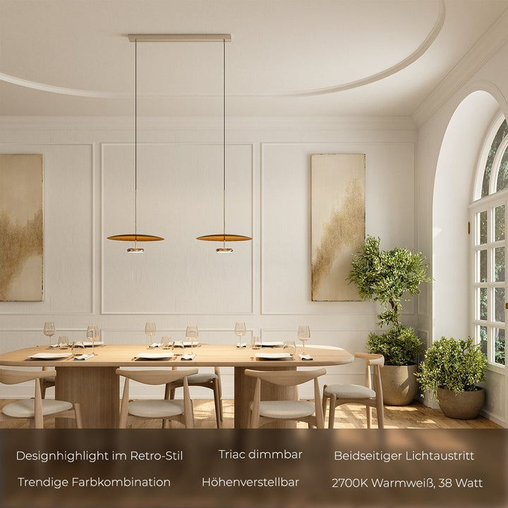 Moderne dimmbare LED-Deckenleuchte im Retro-Design – VeroLux