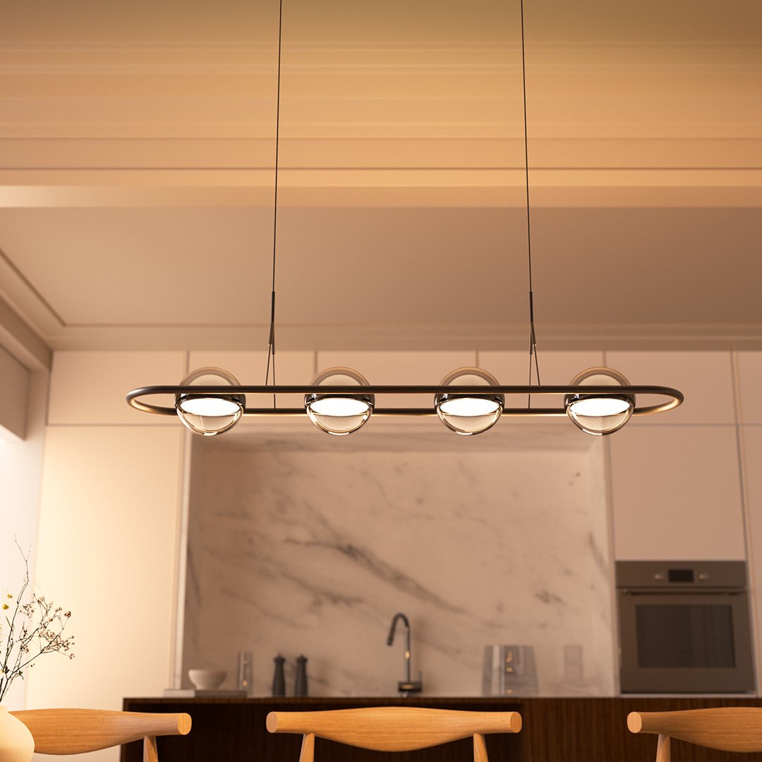 Dimmbare LED Pendelleuchte mit Glaskugeln – Lumina