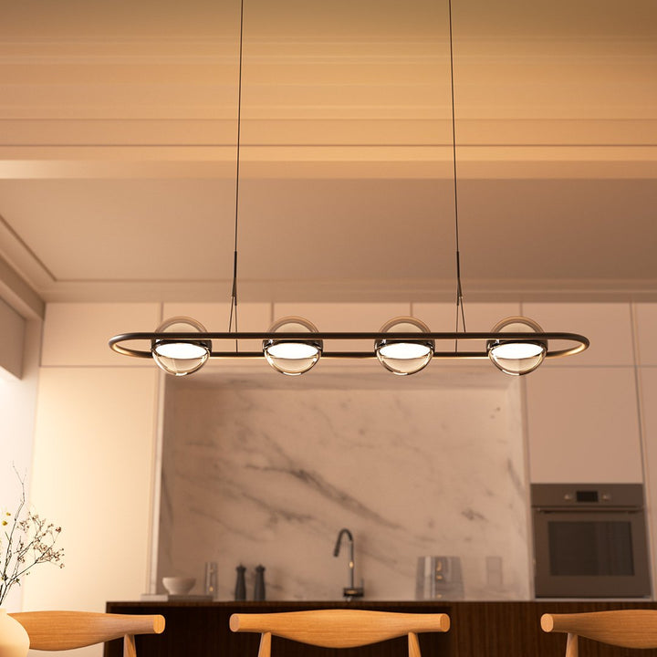 Dimmbare LED Pendelleuchte mit Glaskugeln – Lumina