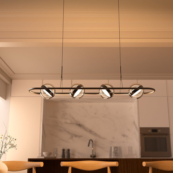 Dimmbare LED Pendelleuchte mit Glaskugeln – Lumina