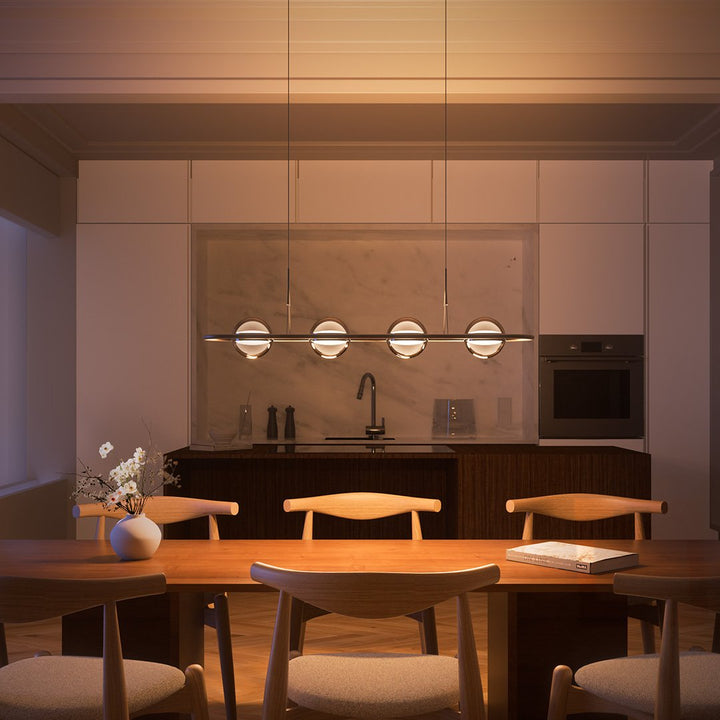 Dimmbare LED Pendelleuchte mit Glaskugeln – Lumina