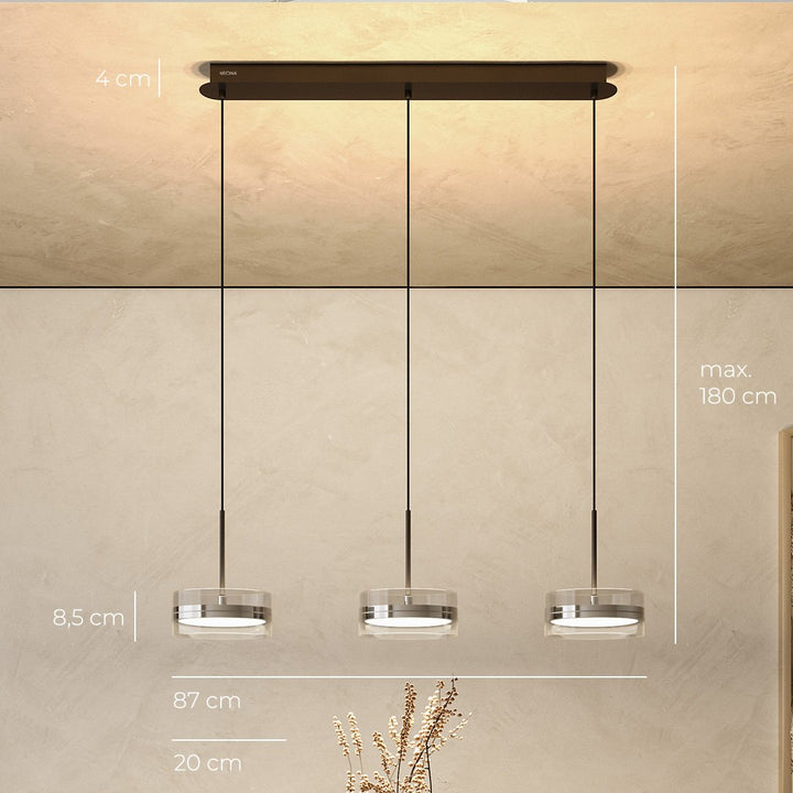 Dimmbare LED Pendelleuchte in Schwarz – LumaStyle