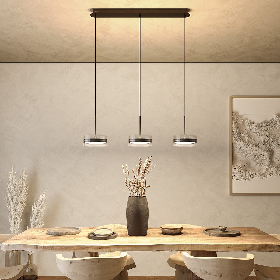 Dimmbare LED Pendelleuchte in Schwarz – LumaStyle