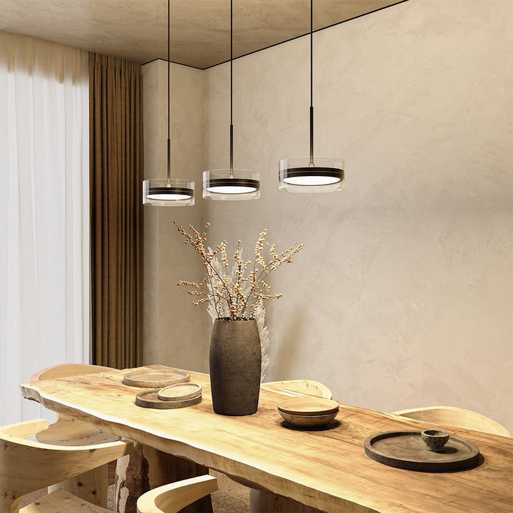 Dimmbare LED Pendelleuchte in Schwarz – LumaStyle