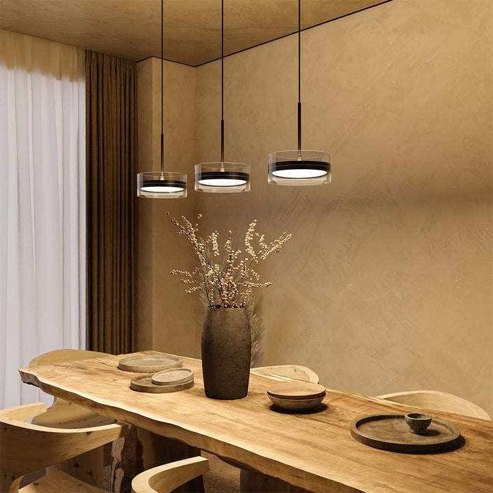 Dimmbare LED Pendelleuchte in Schwarz – LumaStyle