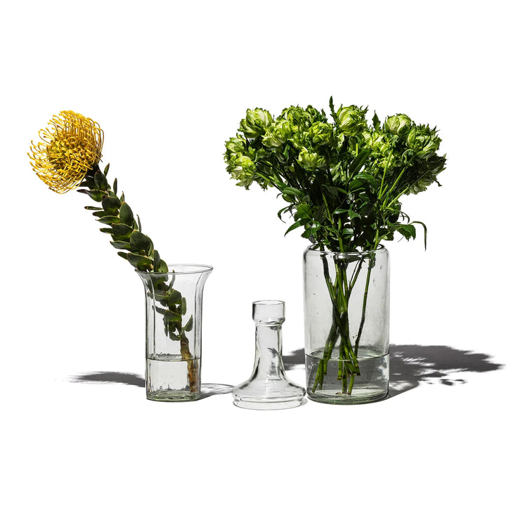 Recycelte Glasvase mit einzigartigem Design für stilvolle Deko