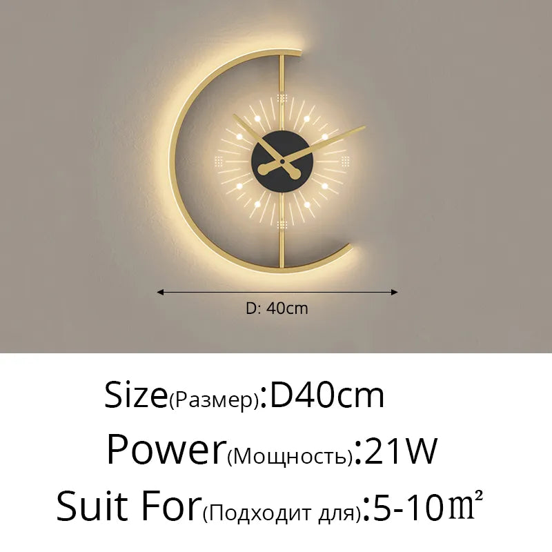 Wandleuchte mit Uhr für Küche – Stilvolle LED-Beleuchtung