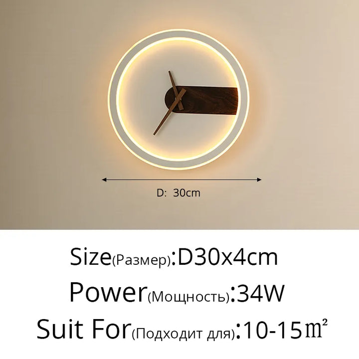 Wandleuchte mit Uhr für Küche – Stilvolle LED-Beleuchtung