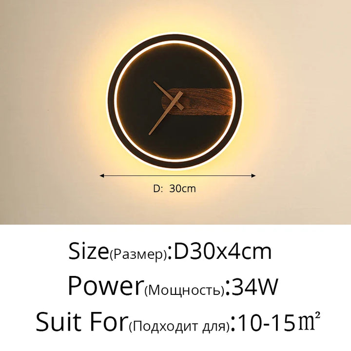 Wandleuchte mit Uhr für Küche – Stilvolle LED-Beleuchtung