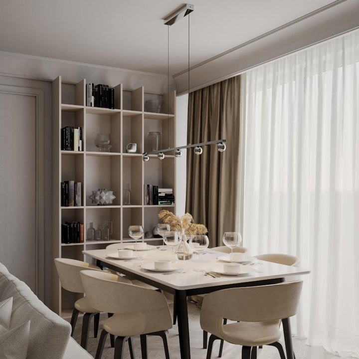 Stilvolle LED Deckenleuchte mit eleganten Lichtkegeln