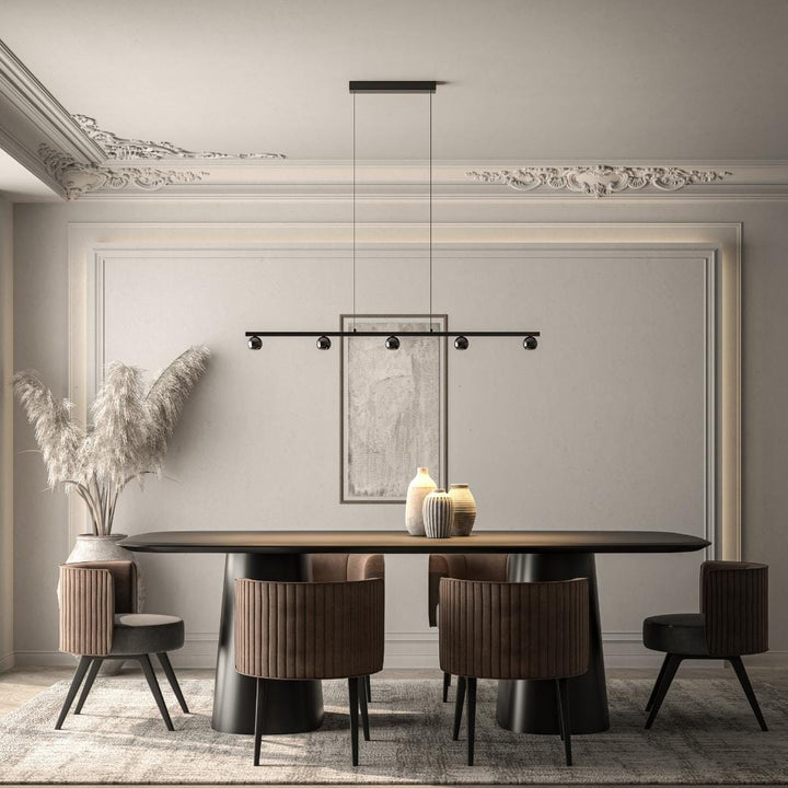 Stilvolle LED Deckenleuchte mit eleganten Lichtkegeln