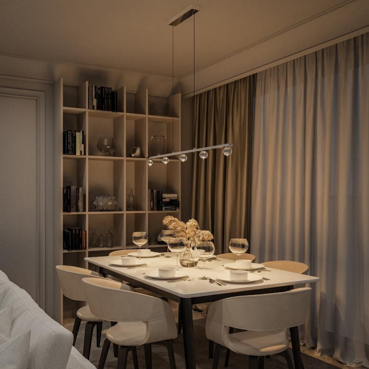 Stilvolle LED Deckenleuchte mit eleganten Lichtkegeln