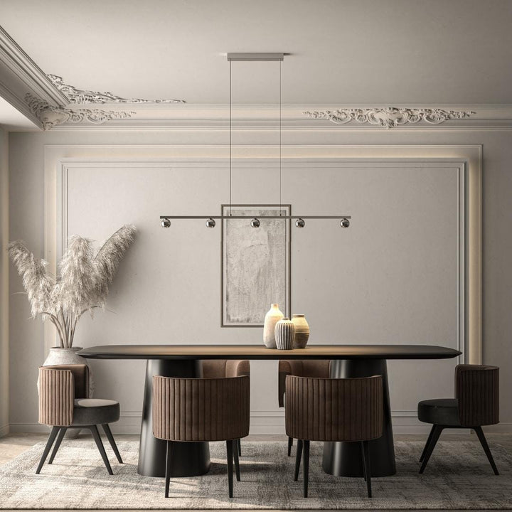 Stilvolle LED Deckenleuchte mit eleganten Lichtkegeln