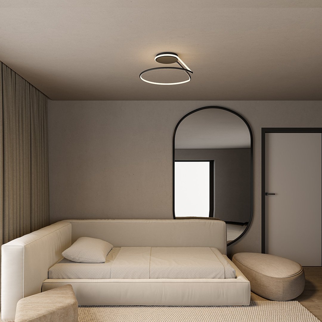 LED Deckenleuchte dimmbar mit modernem Ringdesign