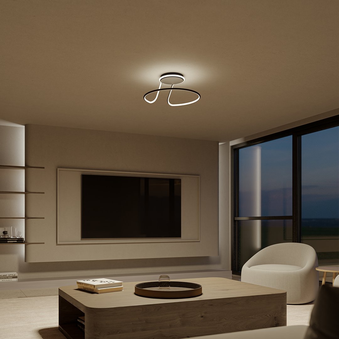 LED Deckenleuchte dimmbar mit modernem Ringdesign
