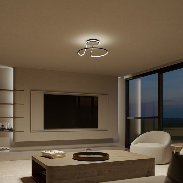 LED Deckenleuchte dimmbar mit modernem Ringdesign